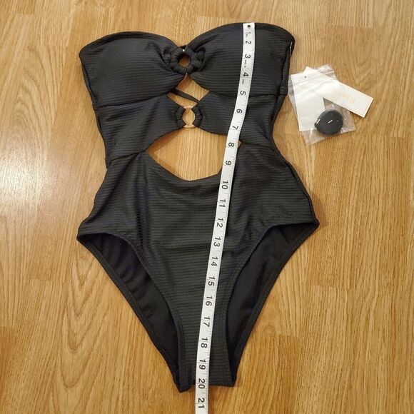 Hula Honey Juniors' Ribbed One-Piece Swimsuit- NEW - Picture 10 of 16